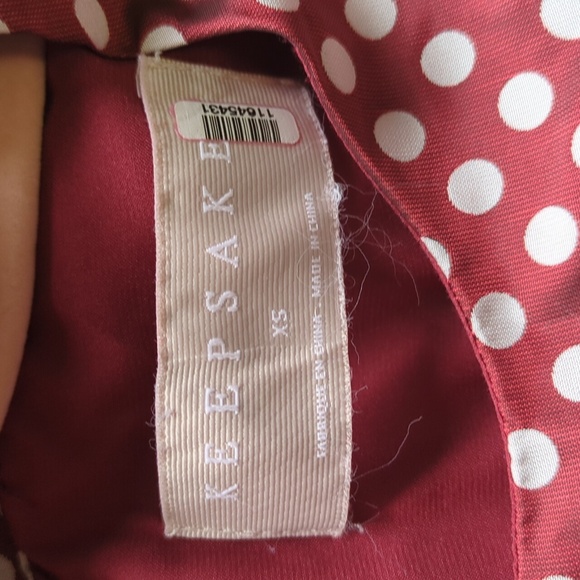 Keepsake Polka Dot Ruffled Asymmetrical Mini Dress Size XS - Picture 12 of 15